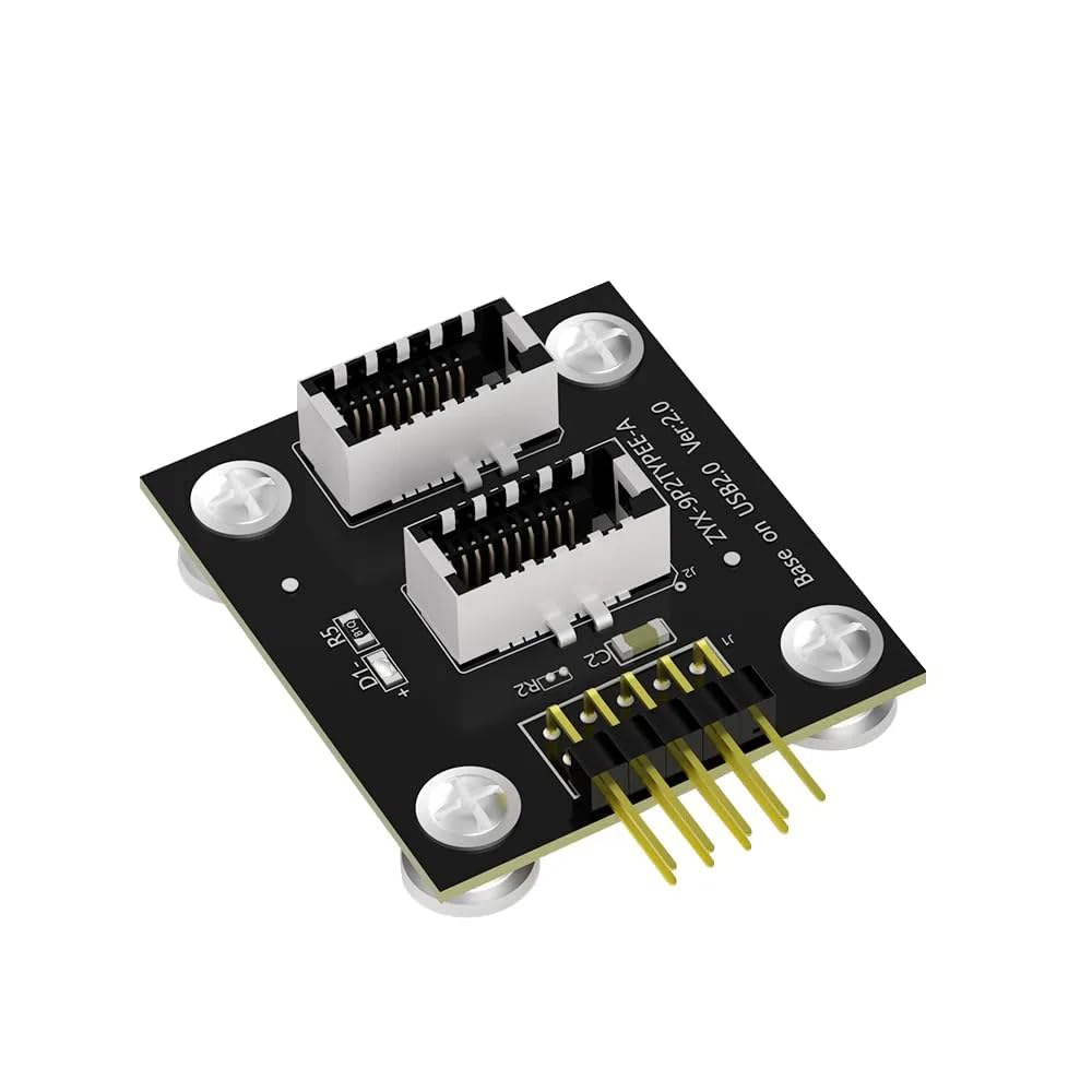 Mustpoint New Version Dual USB 3.1 Front Panel Socket Key-A Type-E to USB 2.0 9Pin Mainboard Header Male Cable Extension Adapter with Magnetic pad