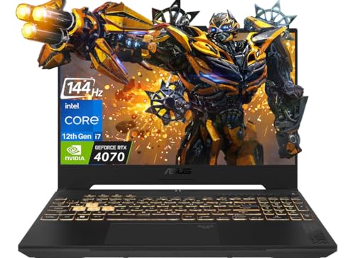 ASUS 2024 Newest TUF Gaming Laptop Computer, 15.6' FHD 144Hz Laptop, Intel Core i7-12700H (14 Core, Up to 4.7GHz), NVIDIA GeForce RTX 4070, 16GB RAM, 1TB SSD, Backlit Keyboard, Wi-Fi 6, Win 11 Home