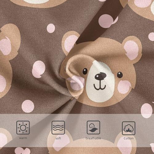 Wusikd Cute Bears Girls' Underwear Cotton Pink Polka Dots Girls Briefs Soft Toddler Underwear 2T3