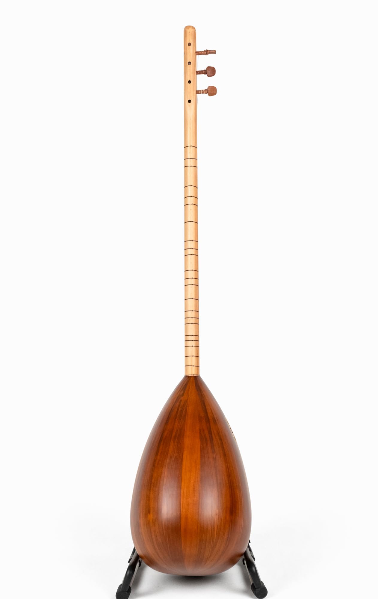 Madera de cerezo Saz de cuello largo turco con pastilla, instrumento tradicional hecho a mano