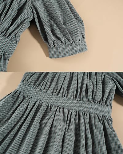Vestido Colonial con Mangas Cortas para Niñas miniatura 4