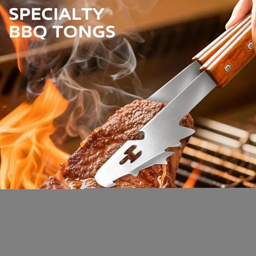 Accessoires de grill robustes avec kit d'outils de barbecue en acier inoxydable durable