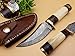 KE-0303-HK HANDMADE DAMASCUS STEEL HUNTING KNIFE CAMEL BONE HANDLE