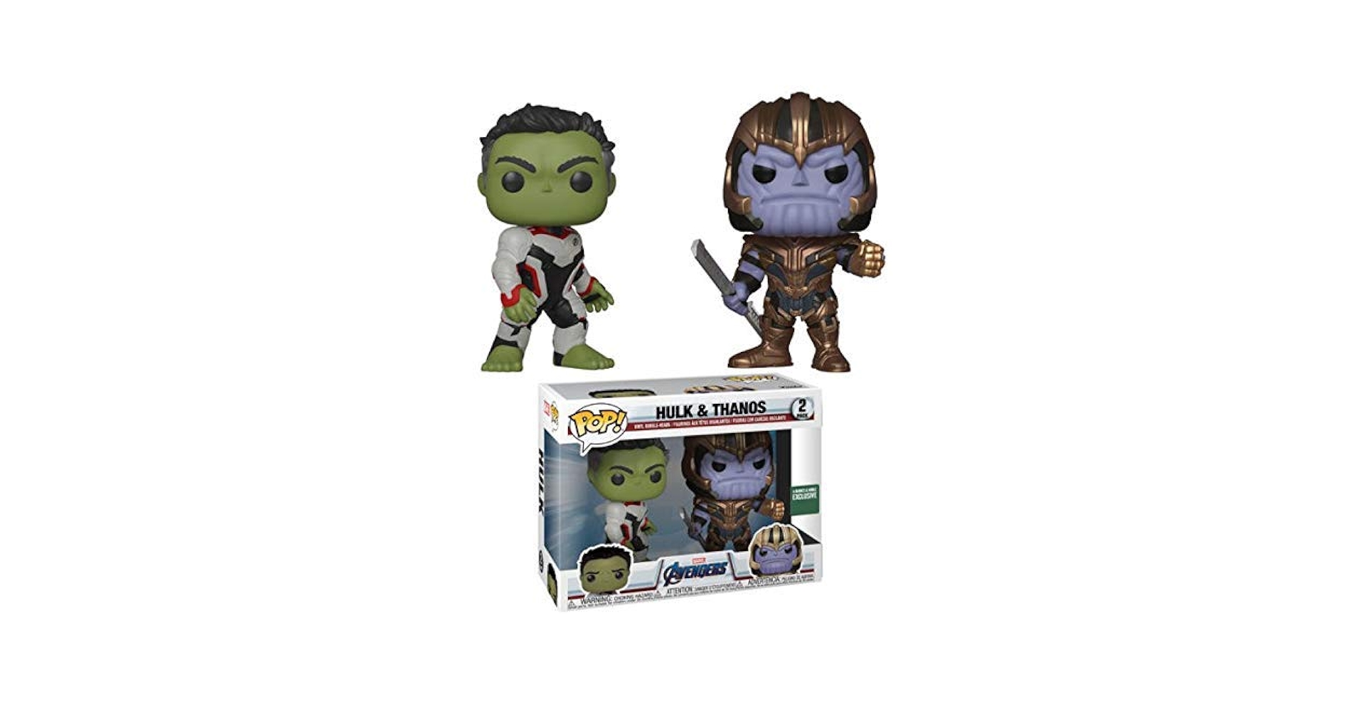 Amazon.com: POP! Hulk & Thanos Vinyl Bobble-Heads 2 Pack