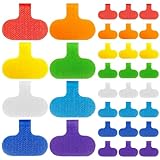 32 Pcs Multi Color Durable Cable Lables with Writable Surface,Waterproof Wire Labels for Electronics Organization,Computer&Industrial Cable Management,1.5' x 0.63'Cord Tags(8 Colors)