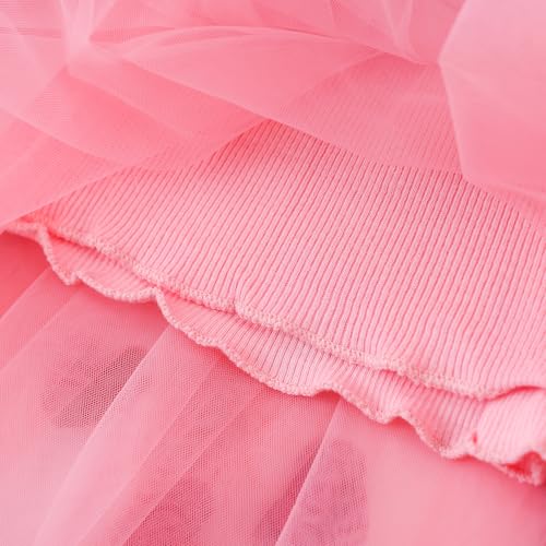 Image of GSVIBK Baby Girls Tutu Dress Sleeveless Toddler Cotton Tulle Skirt Princess Party Prom Dresses