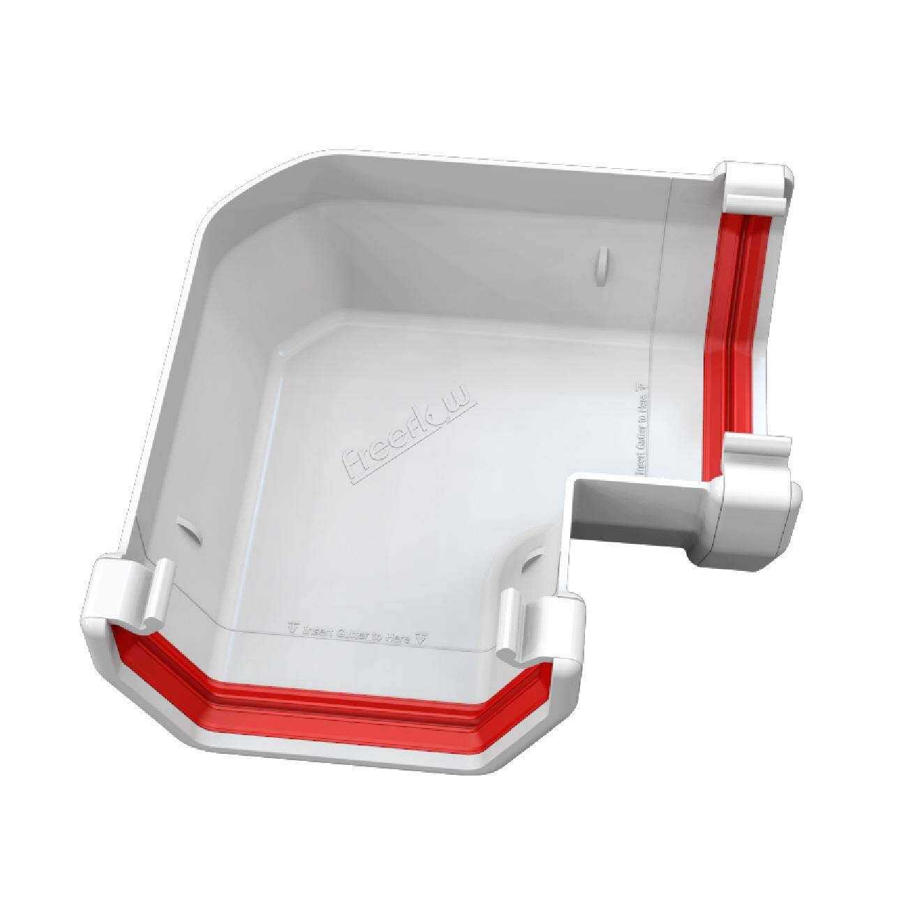 Freeflow White Square Gutter 90 Degree Angle Joint, 114Mm Rain Water Systems