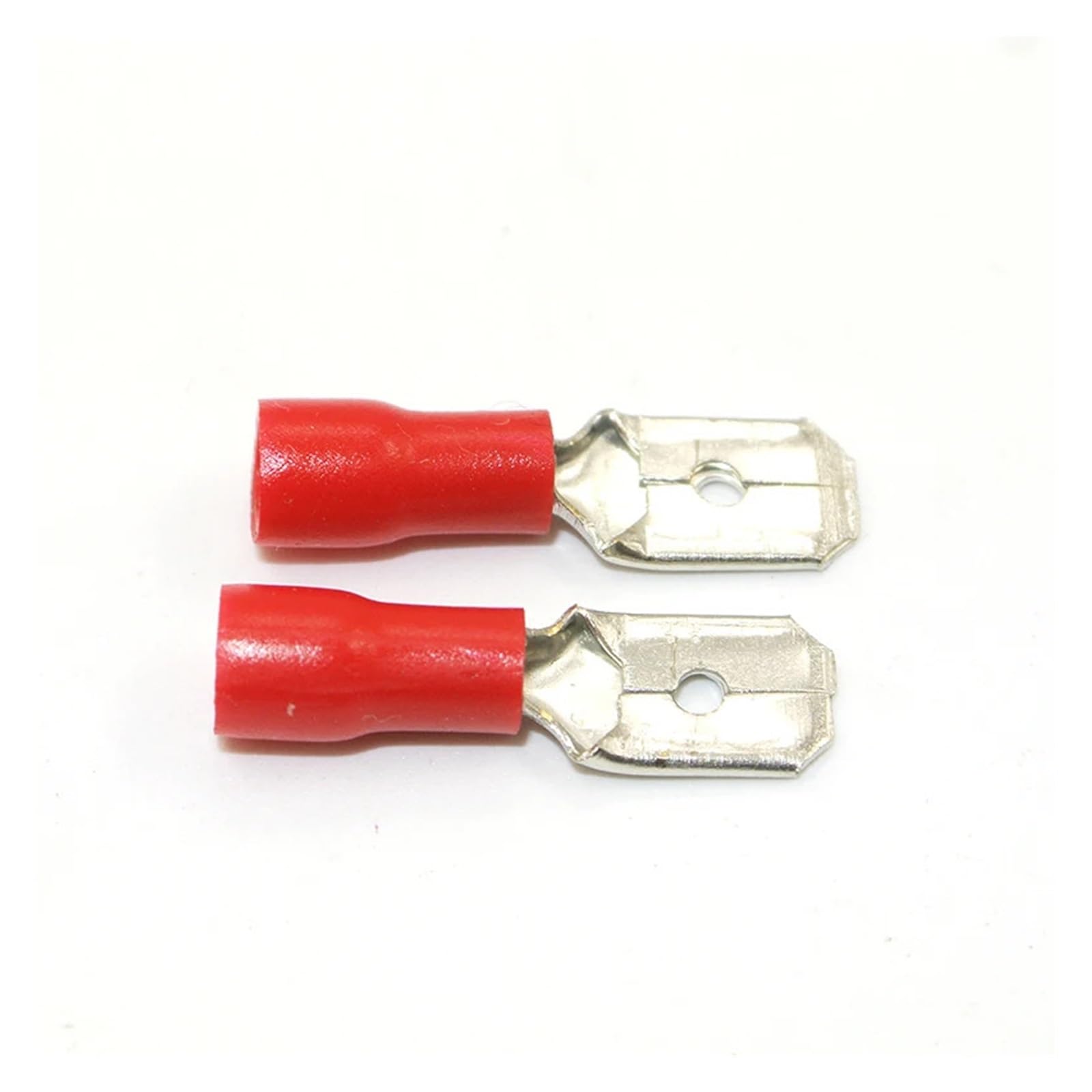 1000 conectores de horquilla macho rojos de 4,8 mm, calibre 22-16 AWG, terminales de crimpado aislados for cableado eléctrico
