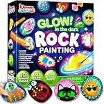 JOYIN 90+ PCS Kit de peinture rock- Glow in The Dark Rock Kit, Jouet Cadeau, Arts et Artisanats pour les Enfants Ages 4-12, Fournitures d'art, Cadeaux de Pâques pour les enfants, Kits de peinture artisanaux pour enfants, Jouets pour les garçons filles 3 4 5 6 7 8 9 10, Cadeau de fête pour anniversaire