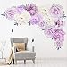 Amtoodopin Peony Flowers Wall Sticker Rose Floral Wall Decals Vintage Flower Wall Decor Removable Wall Mural for Nursery Living Room