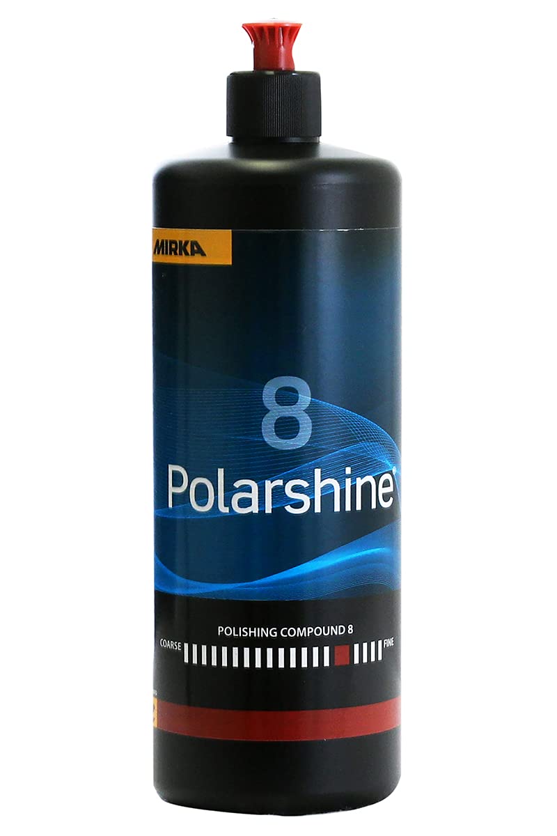 Mirka Pasta Lucidante Polarshine 8 1000 ml senza silicone | Lucidante professionale medio-fine senza silicone ideale per finiture di alta qualità su superfici verniciate e legno