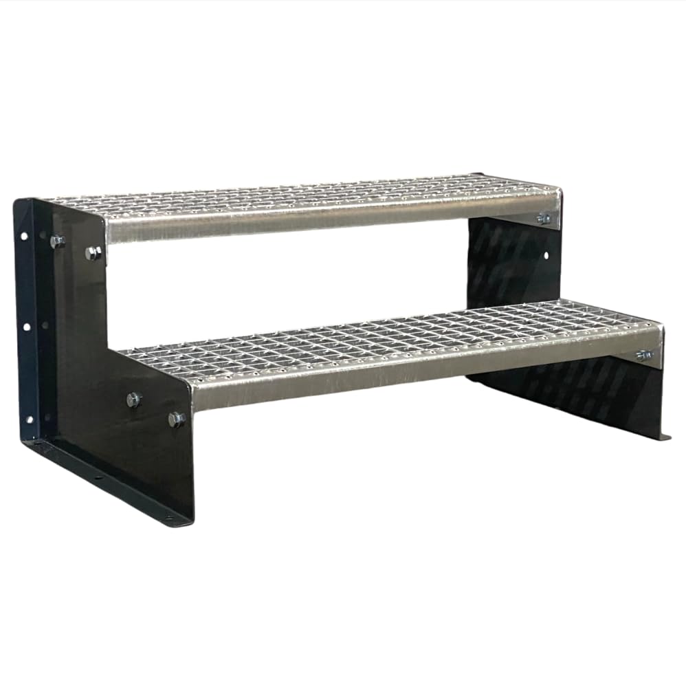 2 Stufen Standtreppe Modell 2 anthrazit 18 cm Stufenhöhe, 60 cm Breite, 36 cm Höhe ohne Geländer