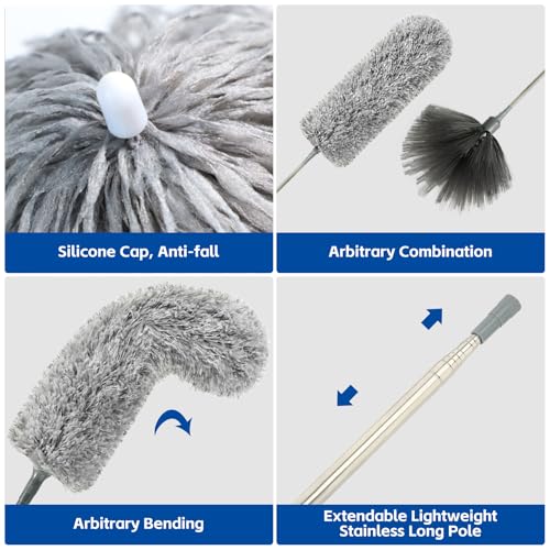 Image of AURUZA Cleaning Duster for Cleaning Retractable Gap Dust Cleaner Cleaning Tools,3PCS Duster Kits