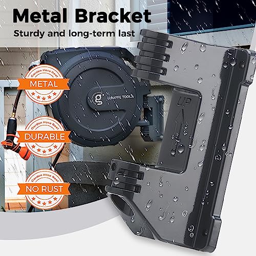 Giraffe Tools B09NPQY9Z8_CA NARF Aw405/8Mb Retractable Garden Hose Reel 5/8 Inch X 90 Ft Pro Metal Bracket thumb #1