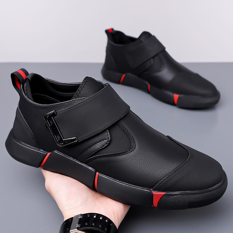 Men's Extra Wide Walking Shoes for Diabetic Swollen Feet Slip-On Orthopedic Work Shoes with Adjustable Strap Non-Slip Comfort4