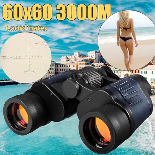 Image of 60x60 High Power Binoculars for Adults | Long Range Waterproof Telescope with Night Vision | HD Optics for Bird Watching, Travel, Trekking & Outdoor Sports | with Carry Case & Strap