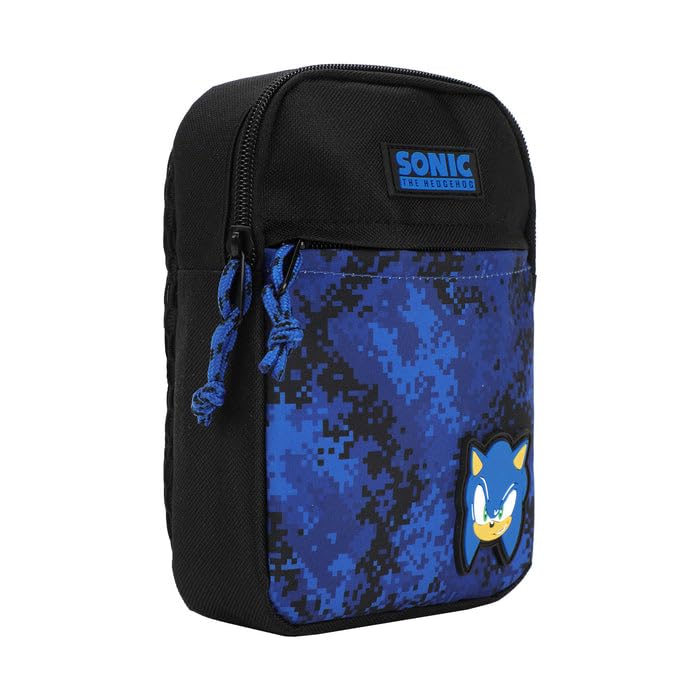 Bioworld Sonic The Hedgehog Sac à bandoulière pour garçon Bleu, bleu, Taille unique