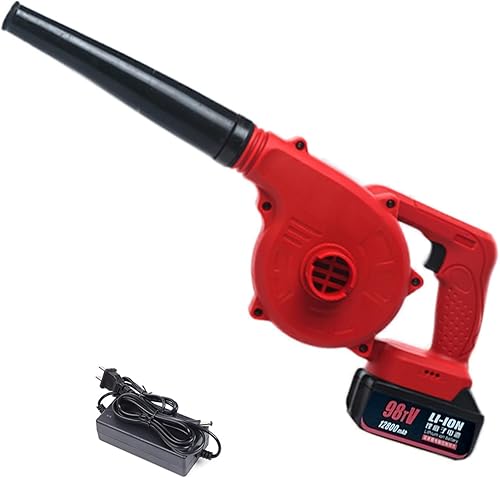 Xuthusman - Soplador de hojas inalámbrico de 20 V, barredora eléctrica de mano, máquina de soplado ligero con batería y cargador, herramienta