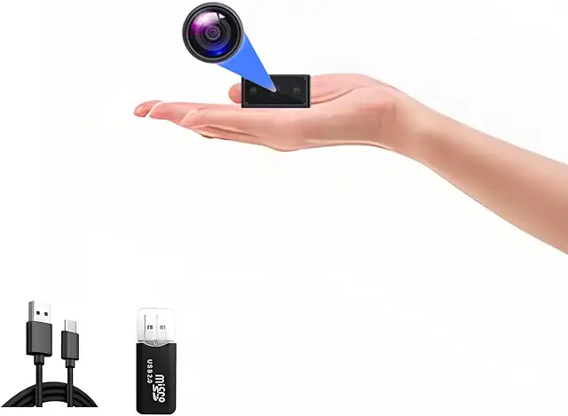 Caméra espion longue autonomie HD 1080P - Mini caméra cachée intérieure/extérieure sans WiFi