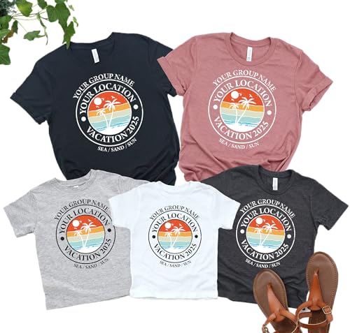 Custom Summer Shirt for Family Reunion Shirts Family Matching Tshirts Personalized Family Vacation Shirts Beach Shirt for Group 2025 Summer T-Shirts2