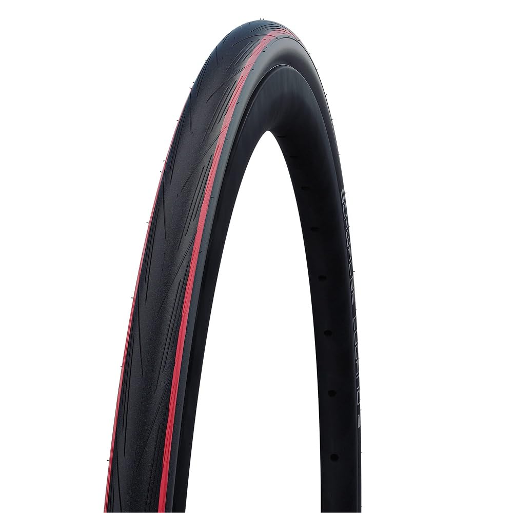700c Bike Tyre Schwalbe Lugano 2 700x25c Pair Red Stripe Road & Presta Tubes