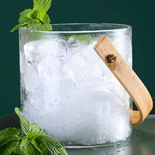 ice Bucket, Creative Glass Ice Bucket, Champagne Bucket for Bar Party, Transparent Thick Ice Bucket