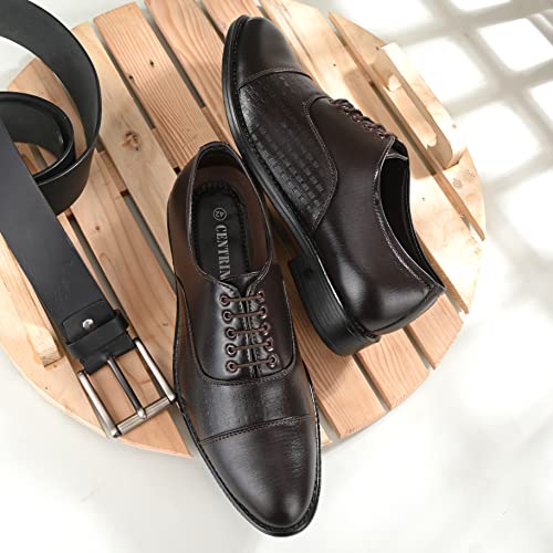 Image of Centrino Mens Uniform Dress Shoe |Formal Shoe for Men|Lace-up Shoe Business |Provide Comfort Perfect for Formal Wear, Business Casual, and Parties (20218)