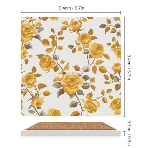 Dessous de verre carrés de qualité supérieure imprimé rose pour décoration de table raffinée - 3