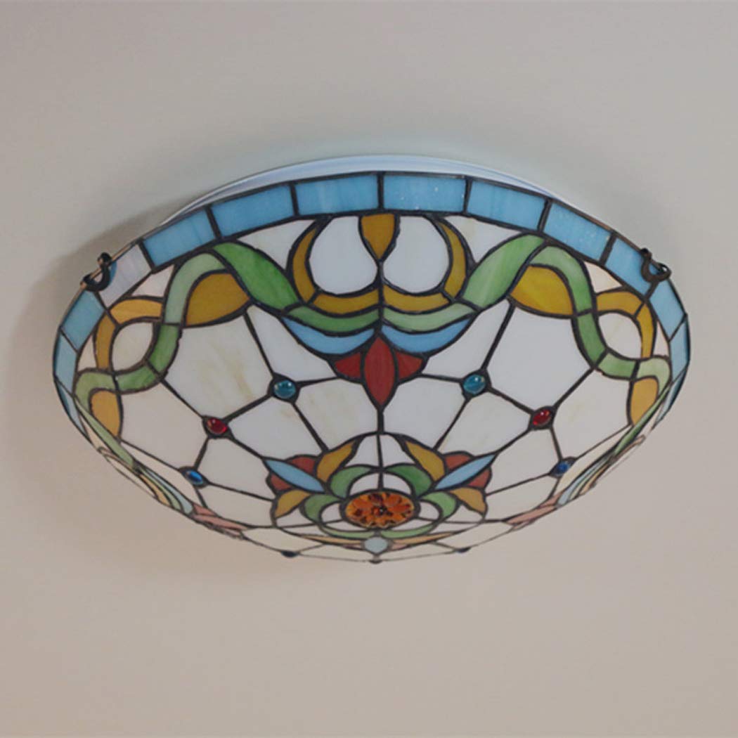 Liberatura Semi -fiuto in Stile Tiffany Light Glass Glass Flower LED LAMPAGGIO Antico Antico Antico Life ASSENTI per LA Passaggio SOGGIO