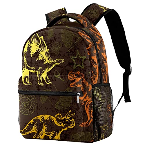 Sac à dos de voyage avec porte-bouteille enfant style dinosaure