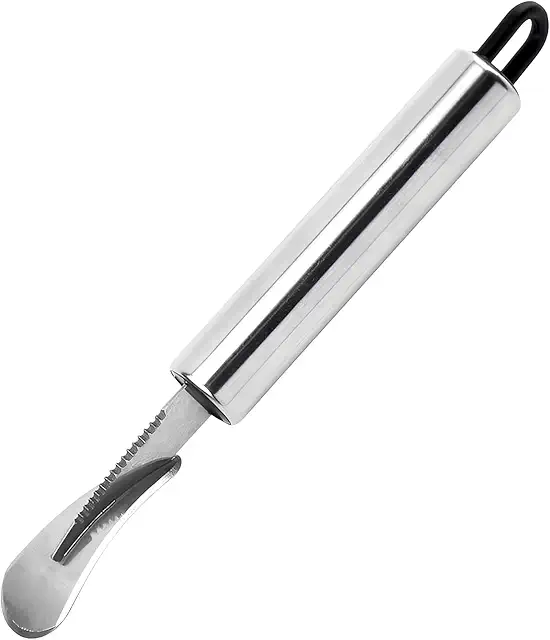 Stainless Steel Citrus Zester & Orange Peeler for Cocktails - Kitchen & Bar Tool