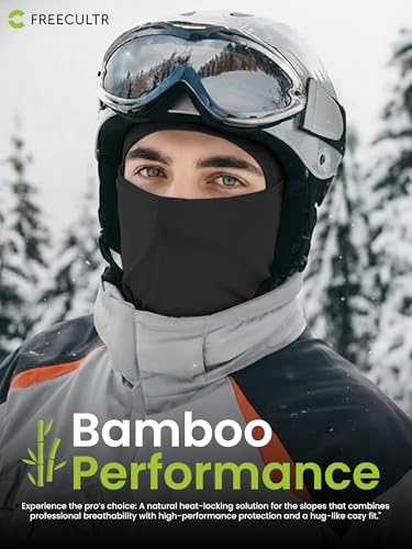Image of Freecultr Full Face Helmet mask for Bikers Balaclava for Men Masks for Bike Riding, UV Protected Biker Accessories for man, Face Cover for Men & Women Helmet Head Cover Bamboo Balaclava