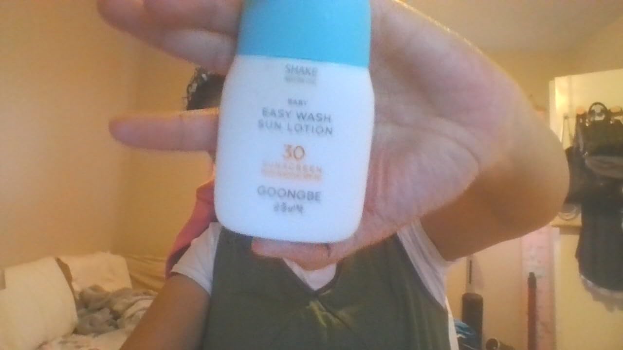 GOONGBE Baby Easy Wash Sun Lotion SPF 30 - Korean Moisturizing Zinc Oxide Mineral Sunscreen for Babies and Kids - Washes Off Easily - Vegan, Reef-Safe, Allergen-Free, 2.11 fl.oz