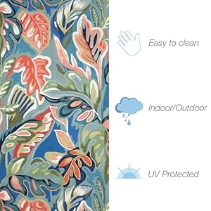 Liora Manne Capri Indoor/Outdoor Handmade Synthetic Blend Durable Area Rug - Contemporary Geometric Botanical Floral Colorful (On Holiday Aqua) (2' x 5') Liora Manne Capri IndoorOutdoor Handmade Synthetic Blend Durable Area Rug Contemporary Geometric Botanical Floral Colorful On Holiday Aqua 2 x 5