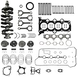 G4FJ 1.6 Engine Overhaul Rebuild Kit w/Crankshaft Con-Rods & Bearings Pistons Cylinder Head Gasket Set Fit For Hyundai Sonata Tucson Veloster Kia Soul Sportage 1.6L 2011-2022 231102B710 230412BAC0