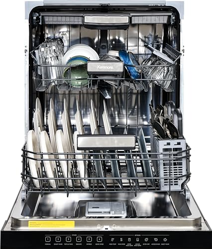 Kenmore 2214609 24 Inch Built-In Stainless Steel Tub Dishwasher With Easyflex 3Rd Rack, Smartwash, Ultrawash Plus, Turbodry, And Morespace Adjustable Rack, Energy Star Certified, Black thumb #3