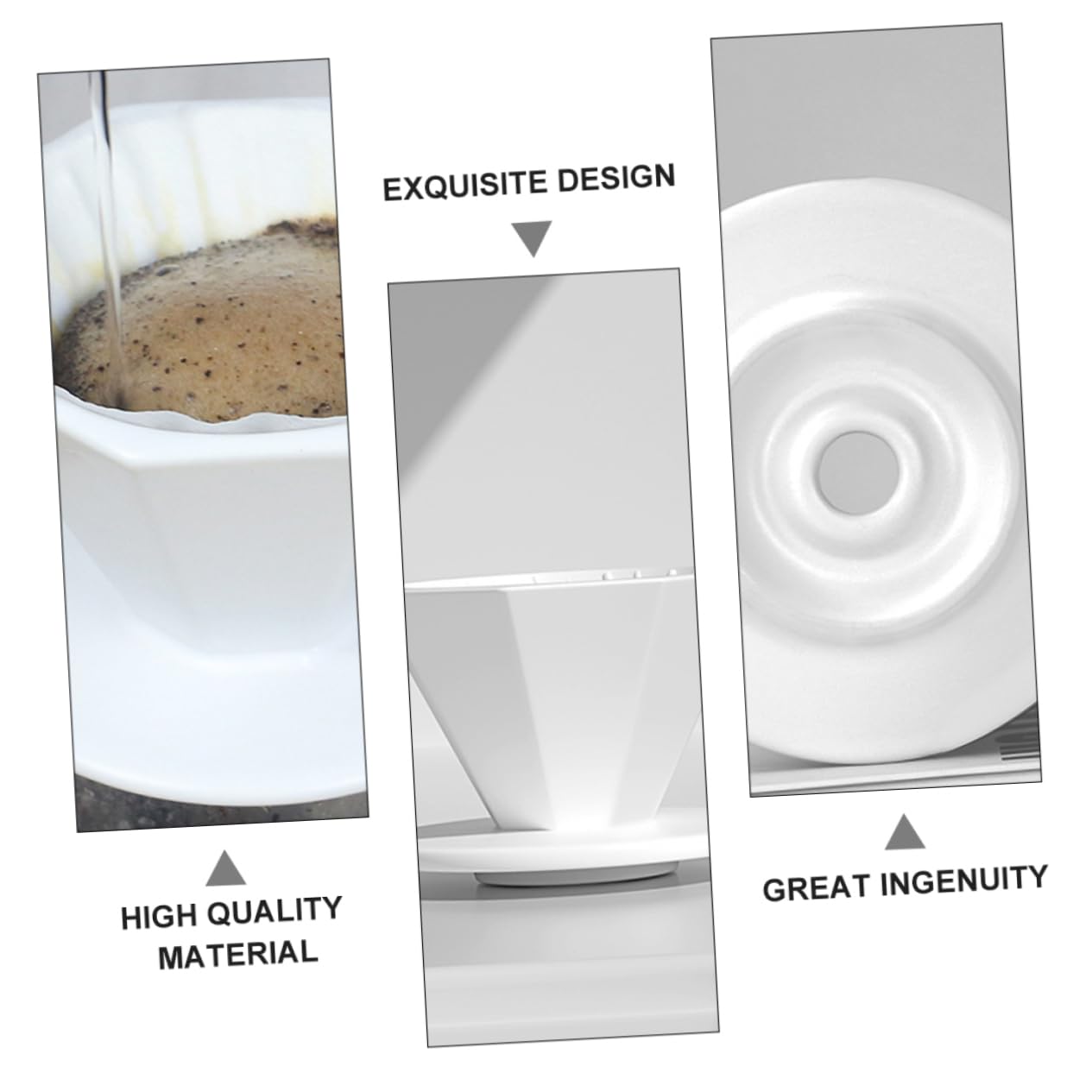Filtro de Café Manual de Cerámica de Color Claro, Octogonal y Práctico | Filtrado Fino, Ligero Detalles Delicados, Diseño Compacto para Uso Casero y Preparación Manual