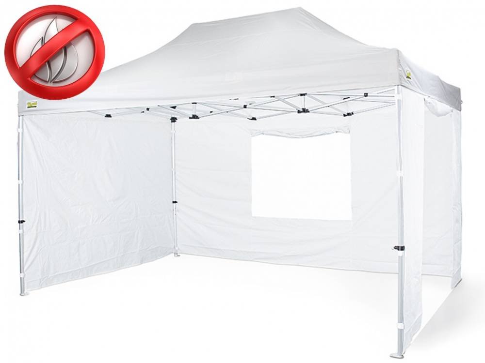 Tetto Bianco Gazebo Piramide 3x4,5 Impermeabile Termonastrato