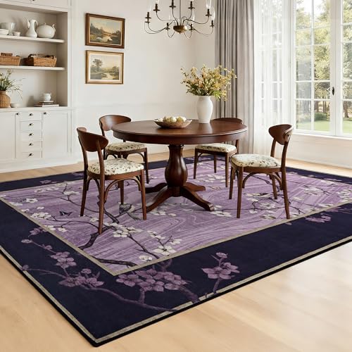 Tapete Foxmas morado 121x182 cm estilo oriental lavable miniatura 6