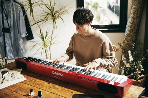 Image of CASIO PX-S1100 88 Hammer Action Keys Portable Beginner's Digital Piano with Bluetooth Function and Acoustic Simulator - Red