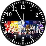 Super Sonic Wall Clock Large 12' Clear Glass Face Silent Non-Ticking Nice for Gift or Décor G201