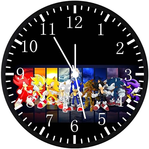 Super Sonic Wall Clock Large 12" Clear Glass Face Silent