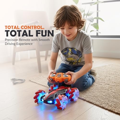 Image of 4WD RC Drift Stunt | Racing Car with 2.4GHz Remote, Lights, Music, Smoke Effect & 360 Spin | Remote Control Toy for Kids & Adults