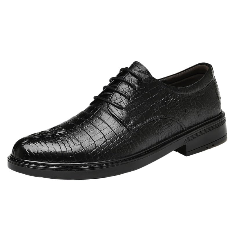 Vintage Men Dress Formal Shoes Faux Leather Lace Up Round Toe Classic Business Party Wedding Anti-Slip Non Slip Casual2