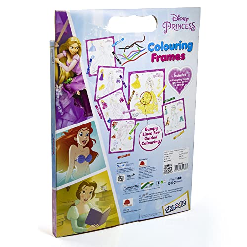 Image of SKOODLE Colouring Frames | DIY Colouring & Painting Art Kit for Kids | 6 Colouring Sheets, 12 Colour Sticks & 6 Hanging Strings