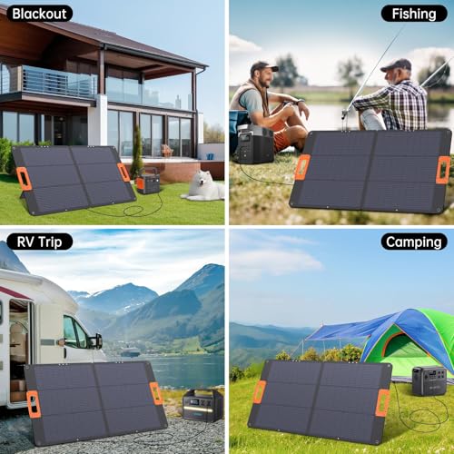 Panneaux solaires d'extérieur 100W pliables avec support - 8