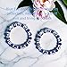Geettcaifu 2 Pcs Evil Eye Bead Bracelet, Fashionable Glass Crystal Bead Elastic Bracelet - Dark Blue