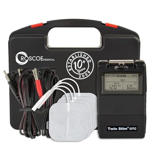 Roscoe Medical TENS Unit and EMS Muscle Stimulator - OTC TENS Machine for Back Pain Relief, Lower Back Pain Relief, Neck Pain, or Sciatica Pain Relief, Clinical Strength TENS 7000 Stim Machine