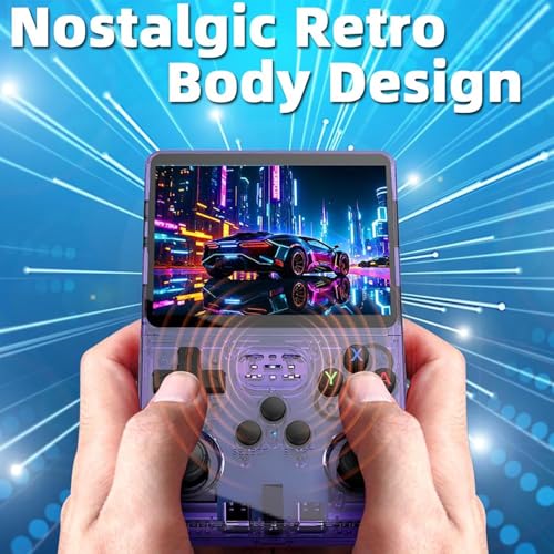 Image of R36S Retro Handheld Game Console With 64G 3.5 Inch IPS Screen Built-In 20000+ Classic Games Open Source Linux System Portable Pocket Video Player With 3200Mah Battery(Transparent Green)