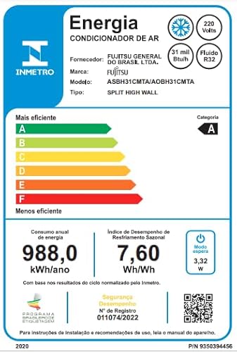 Ar Condicionado Split Hi Wall Fujitsu Inverter Airstage Premium 31.000 Btus Frio 220v R-32